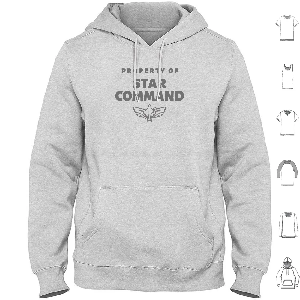 Property Of Star Command Hoodies Long Sleeve Star Command Lightyear Astronaut Space Flight Airman Planet Gray Rocket