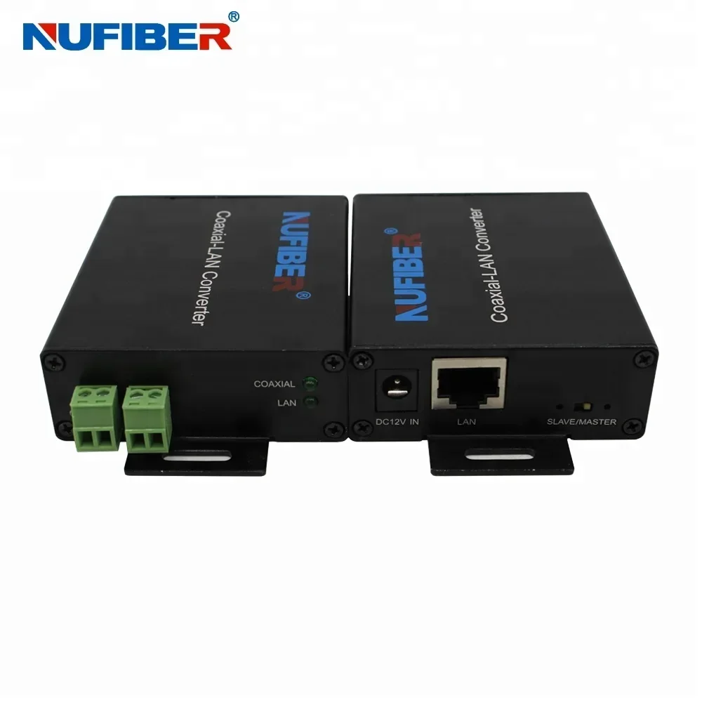 2 wire ethernet converter, IP Ethernet over twisted pair cable telephone/LAN extender, ethernet over coax slave master eoc