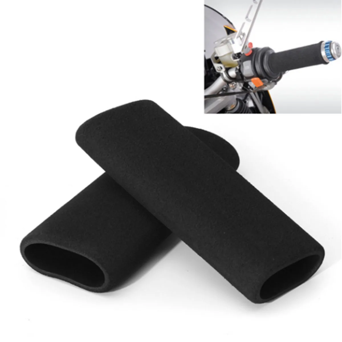 Motorcycle Anti Vibration Non-slip Handle Cover Bar Foam Comfort Slip Over Grips Heat Shrinkable Grip Handlebar Cover Sleeve