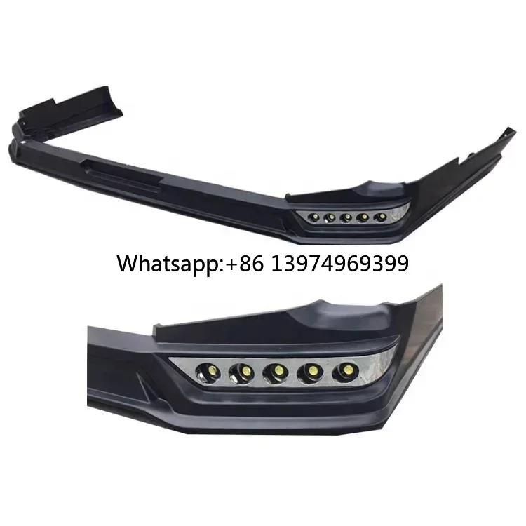 Chin LED Front Bumper Lip Kit for Hiace SUPER GL KDH200 2014-2018 Spare Auto Parts LED Rear Lip Bodykit Narrow Body Wide Body