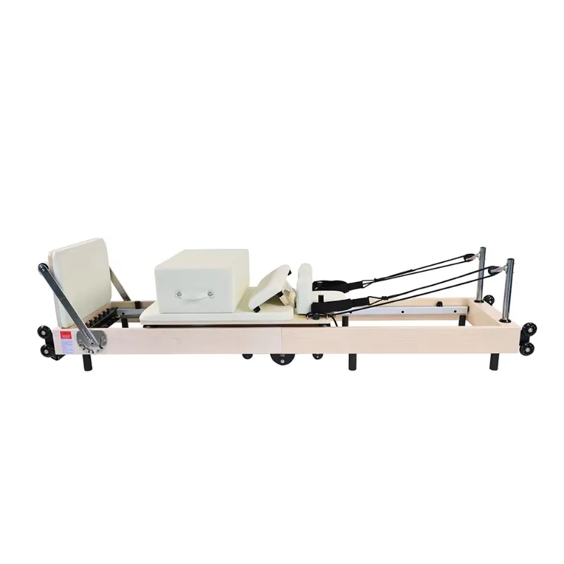 YTYIN Wholesale Complete Home Pilates Machine From China Factory Durable Maple Wood Foldable Reformer For Pilates Studio