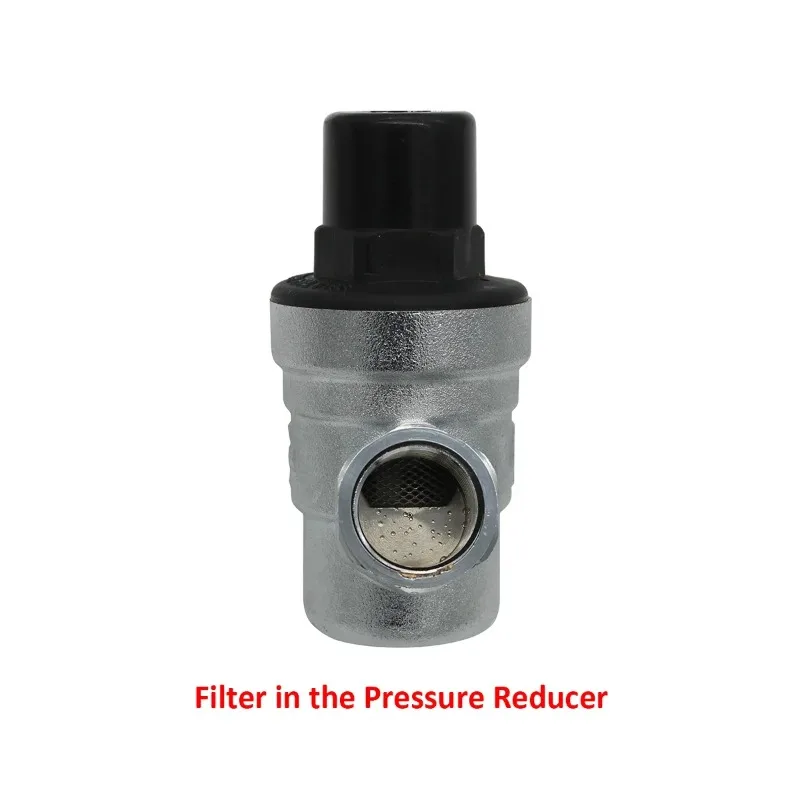 Water Pressure Reducer Reducing Valve Regulator with Gauge Manometer DN15 DN20 Chrome