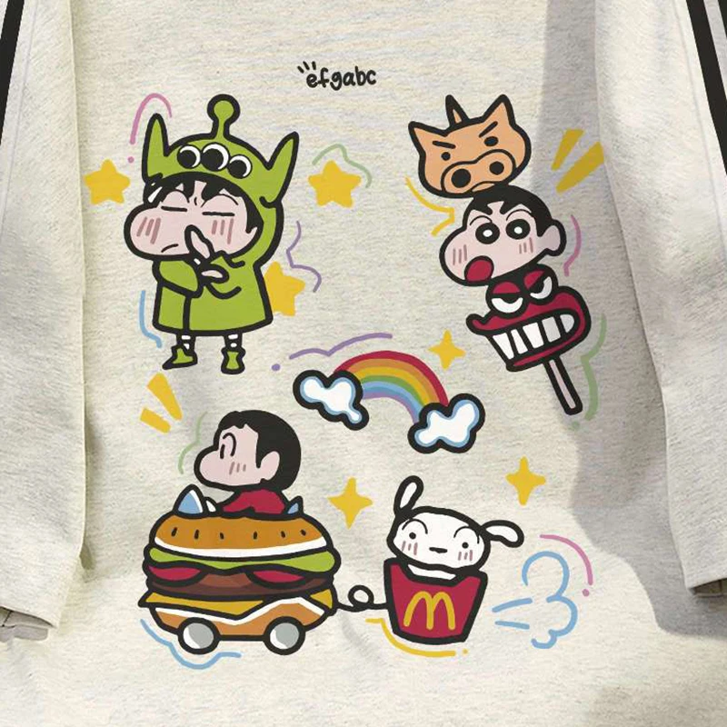 Cartoon Kawaii Crayon Shin-Chans T-Shirt Anime Summer Shin-Chan Homewear Soft and Comfortable Short Sleeve Creative Girl Gifts