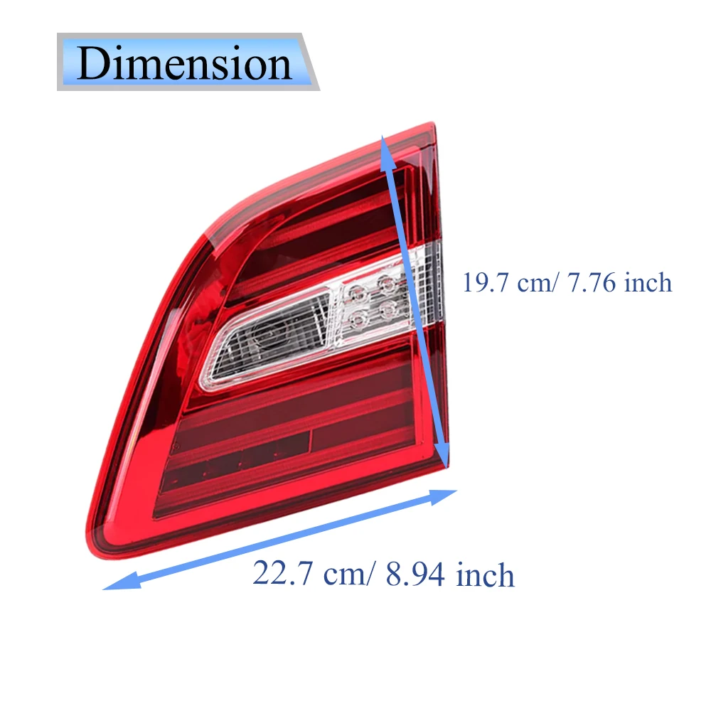 Car Inner Rear Taillight For Mercedes Benz 2012-2015 Mercedes Benz W166 ML300 ML350 ML400 (NOT FIT for U.S. Version) 1669060457