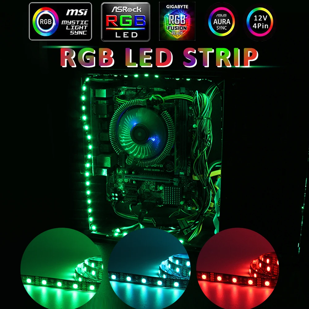 

RGB светильник ная водонепроницаемая, 12 В, 4 контакта, IP30, 5050 RGB