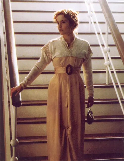 Movie Titanic Rose Cosplay Costume Yellow Rose Dewitt Bukater Cosplay Titanic Strolling Dress Edwardian Era Dress