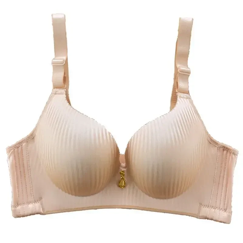 2024 New Bra Girl\'s Thickened Steamed Bread Cup 8cm Thickened Bra Small Flat Chest Seamless Rings Super Sexy Women\'s Push Up Bra