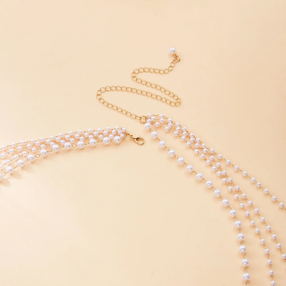 Barocke unregelmäßige Imitation Perle Perlen Halskette für Frauen Männer minimalistische mehrschichtige Perle Kette Halsband vielseitiger Körperschmuck – Detail 29
