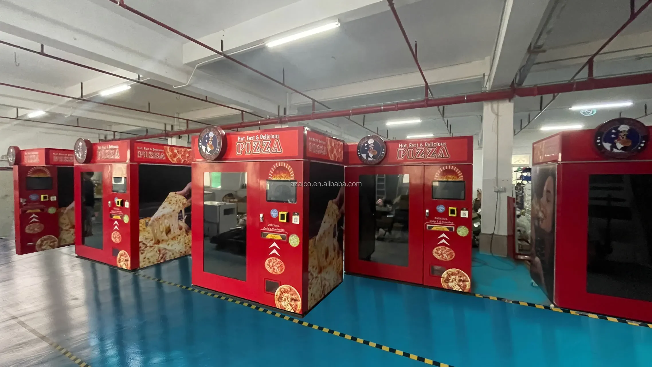 ODM Hot 12 Inch Pizza Making Vending Machine  Bank Card Reader Outdoor Business Self-service Robot Fast Food Fully Automatic