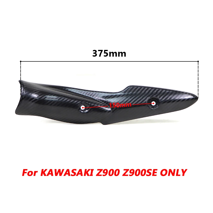 Motorfiets Uitlaat Demper Carbon Fiber Protector Escape Hitteschild Cover Guard Anti-Verbranding Voor Kawasaki Z900 Pit Crossmotor