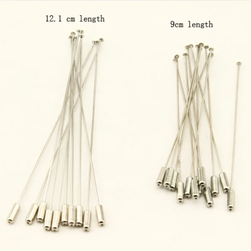 10pcs/lot 60-120mm Flat Headed Brooch Pins With Safety Headpins For DIY Fixed Clothing Bags Hat Decoration Accessories Wholesale