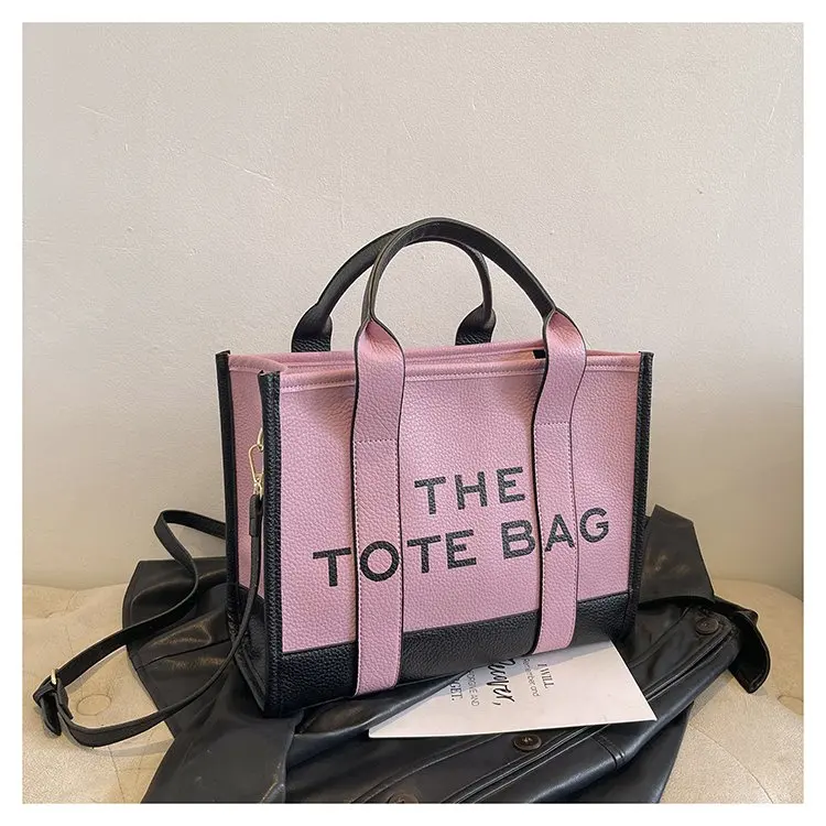 2025 Nuevo bolso de mano para mujer, gran capacidad Patchwork Color-Block Convertible Elegante ​   Bolso de hombro tipo bandolera para viajes de trabajo ​