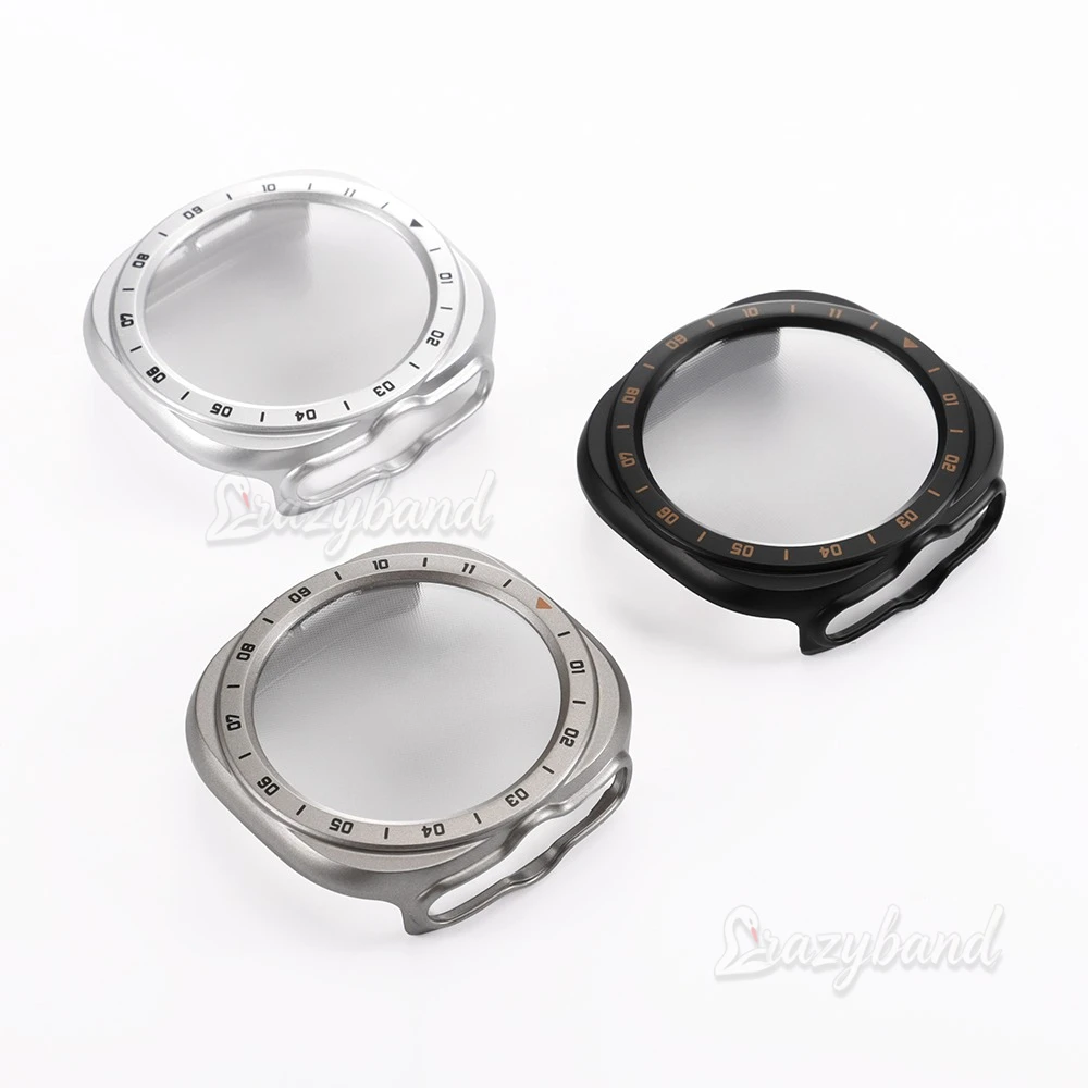Funda de PC + Cristal para Samsung Galaxy Watch Ultra 2, Protector de Pantalla de Vidrio Templado, Funda Rígida Hueca de PC, Cubierta para Galaxy Watch Ultra 2026