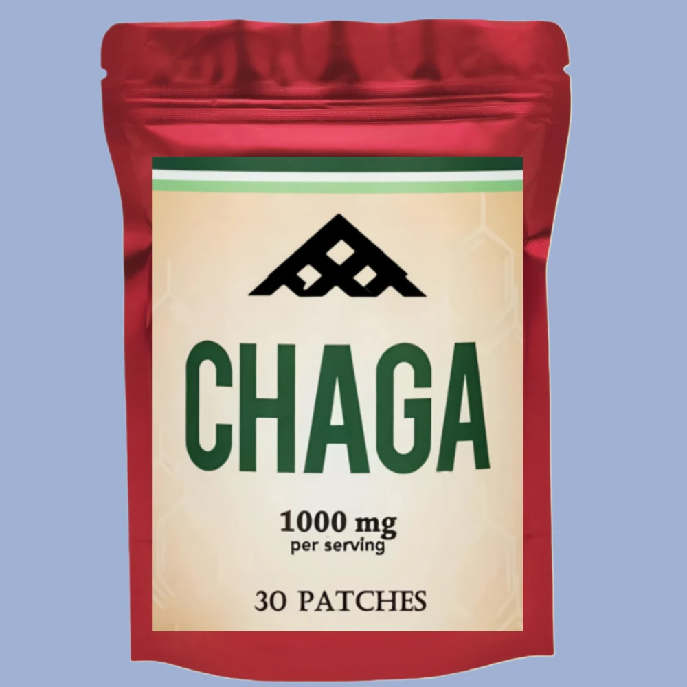 30 Patches Chaga Mushroom Transdermal Patches for Digestion, Energy, & Immune Support