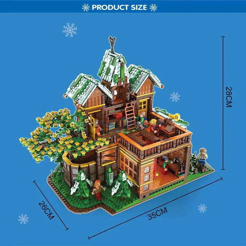 Time Room Treehouse Model Building Blocks MOC 86002 piano piatto vista naturale mattoni di architettura in legno idee Creative regalo giocattolo