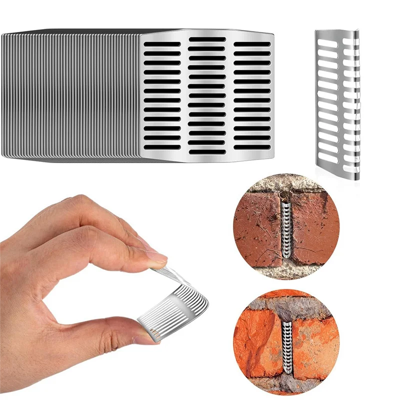 A26F-Stainless Steel For Wall Weep Hole Covers 20 Pcs 2.75" X 2.8" Inserts For Bricks Stops And Keeps Out image 3