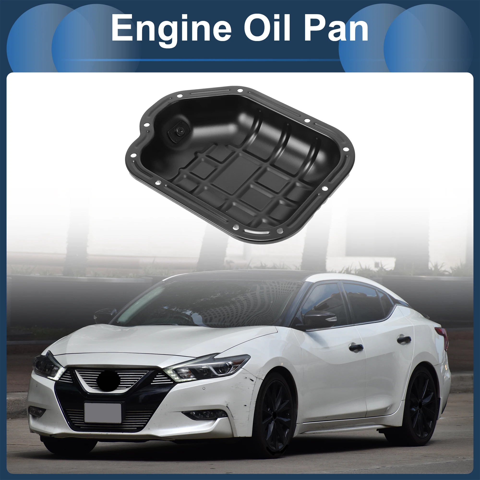 

UXCELL 1 шт. No 111102Y000 Масляный поддон двигателя для Nissan Maxima 2000-2009 Iron Black