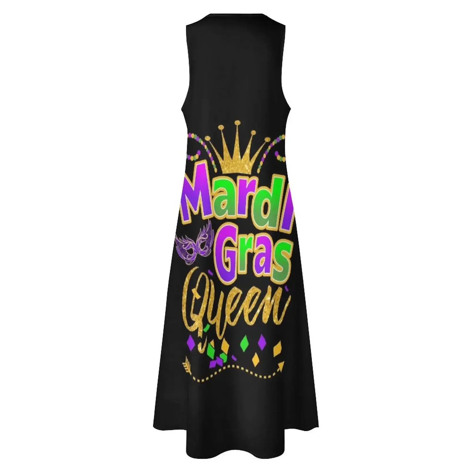 Mardi Gras Queen Crown Festival Carnavals T-shirt cadeau en accessoires, koningin van Mardi Gras kostuums vrouwen sexy lange jurk