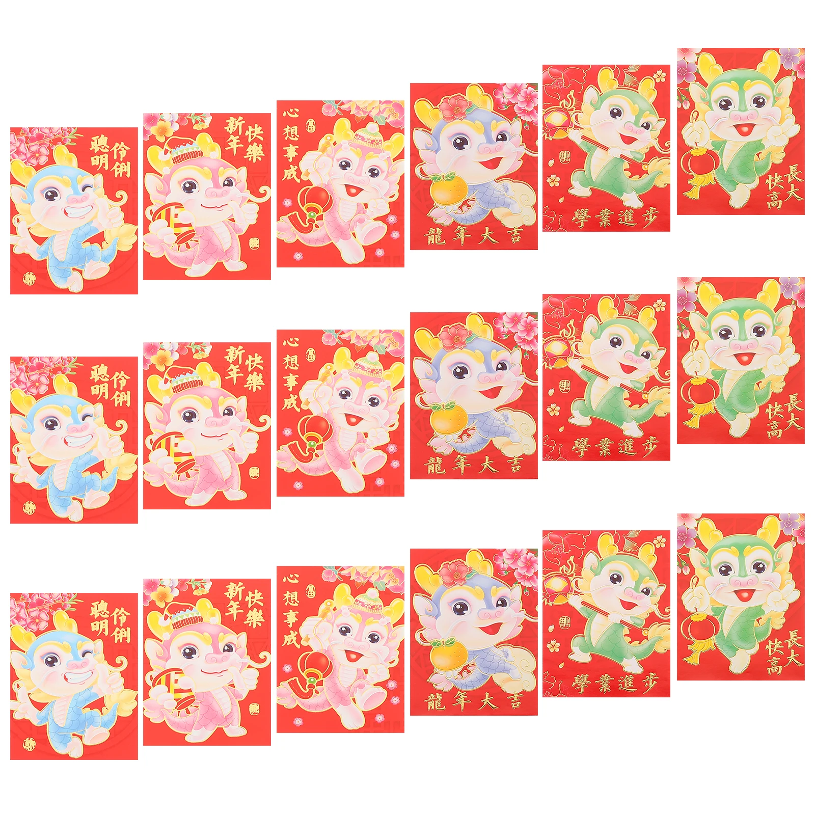 

30 Pcs Chinese New Year Money Pockets Red Packet Three-dimensional Hong Bao Lucky Envelopes Paper