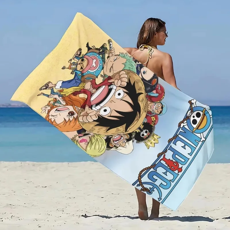 

One Piece Luffy Gear 5 Beach Towel Microfiber Sand Free Quick Dry Pool Towels Gift for Women Travel Gym Shower Camping