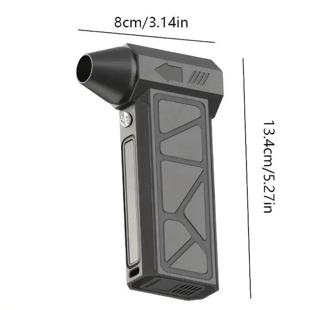 130000 RPM Mini Turbo Jet Ventilador Brushless Motor Display Digital Ventilador de Ar Elétrico Recarregável com Luz LED