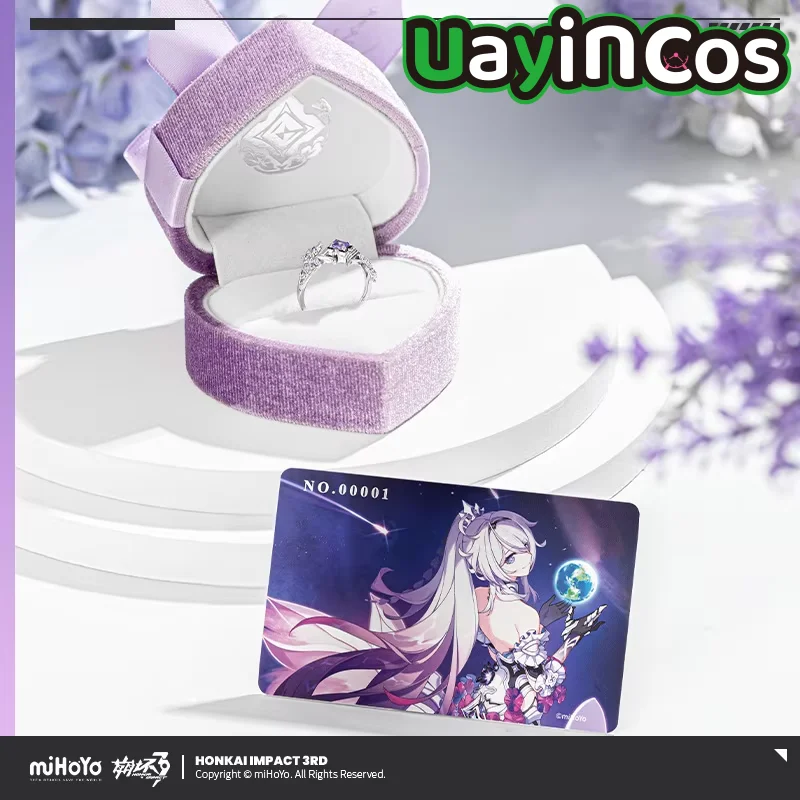 

Original Ring Honkai Impact 3 Kiana Kaslana Herrscher of Finality Theme Rings For Women Ring Set Jewellery Anime Game Toy Kids G