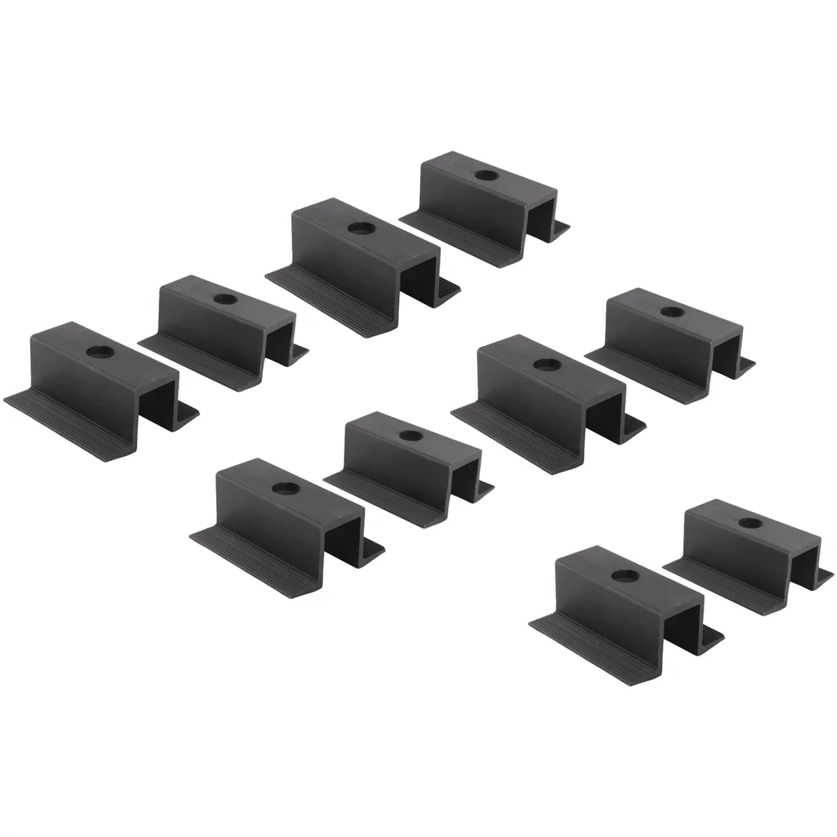 10 x Centre Clamp PV Solar Panels, Black, Module Clamp for All Frame Heights, Solar Panels Bracket for Solar Panels Roof