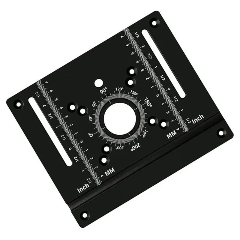 A04G-Router Lift Plate-Insert For Woodworking Router Tables-Fits For Compact And Full-Size Routers Black