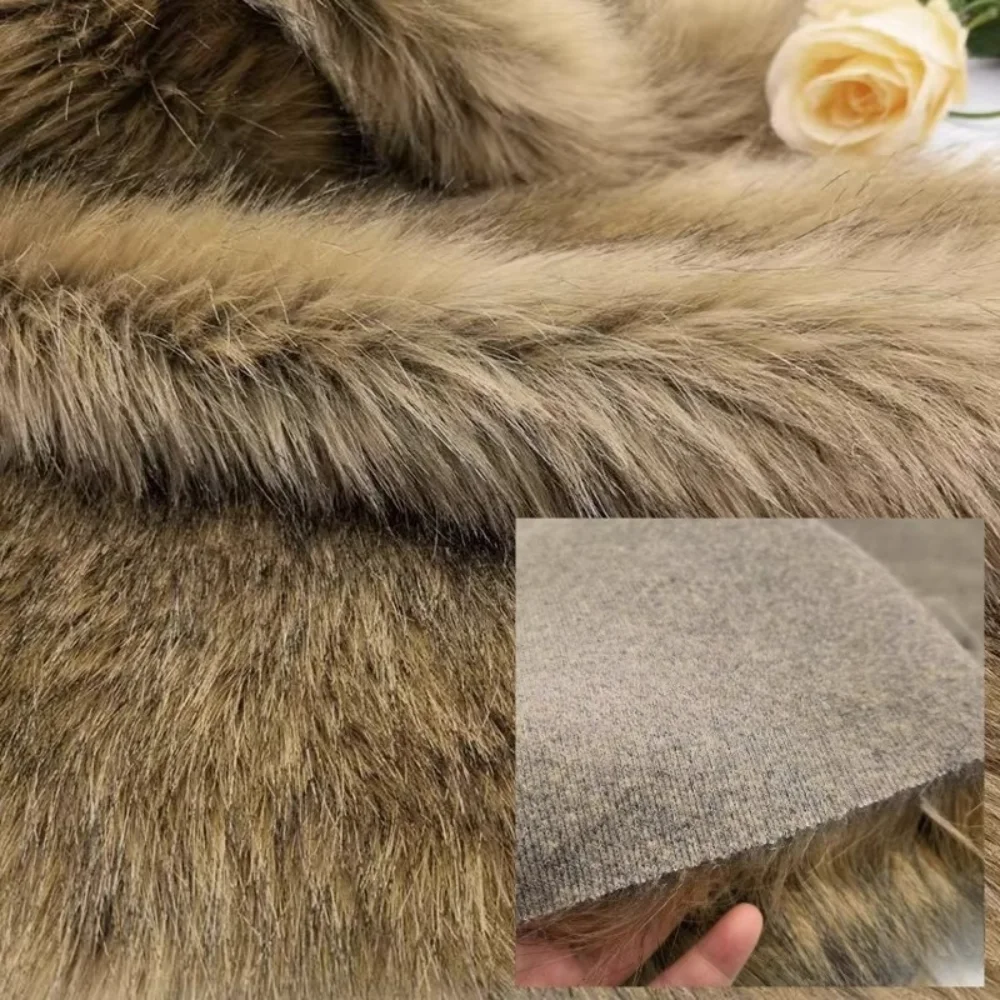 

Утолщенная длинная искусственная плюшевая ткань с искусственным лисьим мехом для жилета, одежды для выступлений, одежды, ткань для шитья своими руками, материал