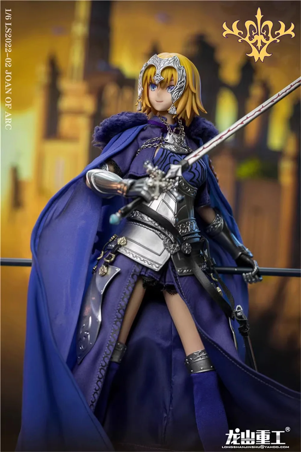 1/6 SL2022-02 Comic Joan of Arc Die-casting Alloy Armor Weapons 12'' Full Set Collectible Female Soldier Action Figure Model