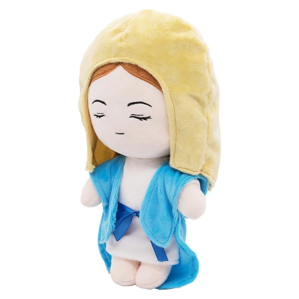 30cm Virgin Mary Plush Cosplay Plushies Family Roleplay Cute Figurine Mascot Props Xmas Birthday Gifts Child Adult Home Decor