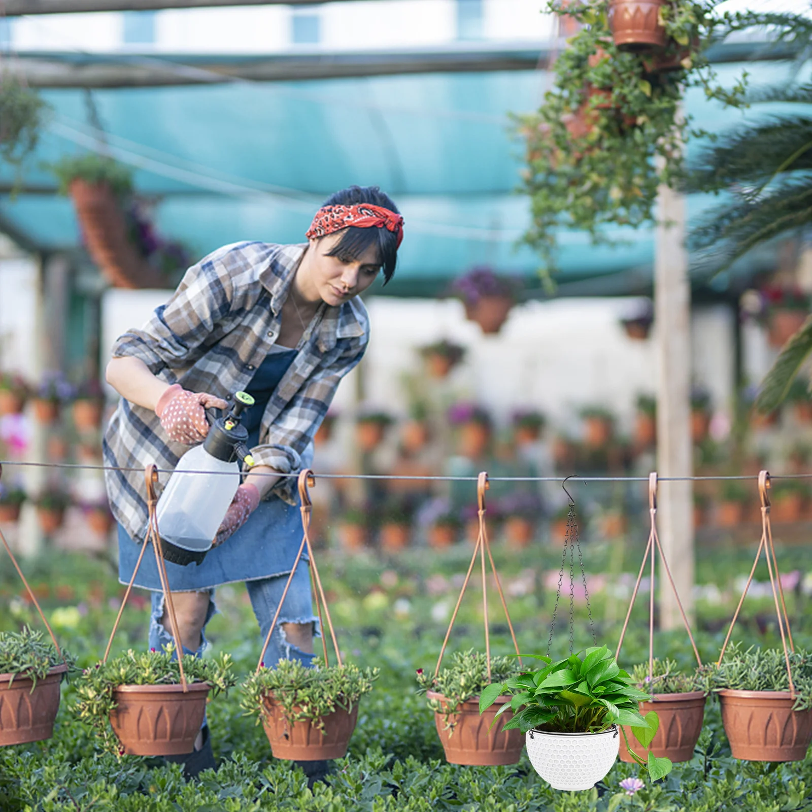 

Hanging Plant Pot Small Planter Flower Pots outside for Plants Wall Railing Indoor