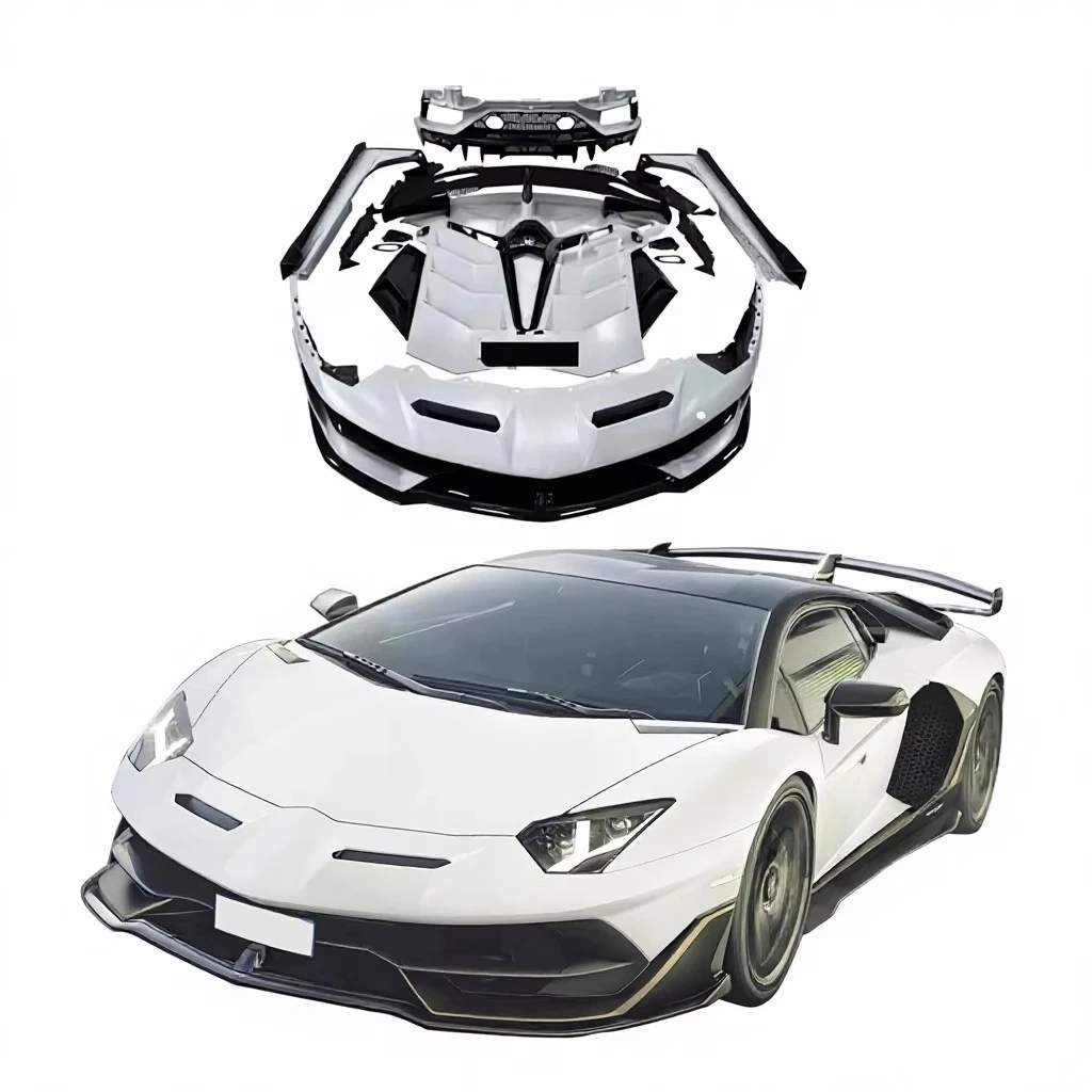 Carbon Fiber Body Parts Upgrade to SVJ Model Bodykit Front Rear Bumper Lip Spoiler for Lamborghini Aventador Lp700 Lp720 Lp750