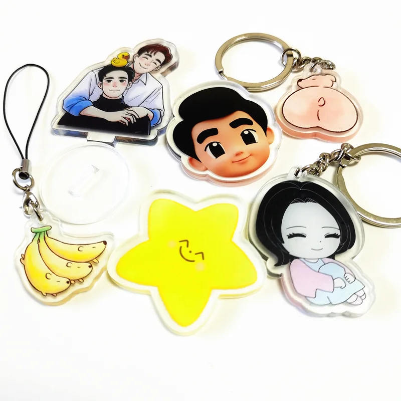 Custom Photos Cellphone Holder Standee Cartoon Anime Mobile Phone Figures Standing Grip Clear Telephone Bracket Stand For Gifts