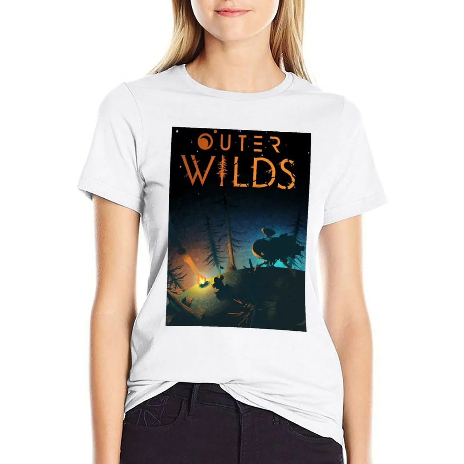 

Outer Wilds (2019) T-shirt cute tops tops white t-shirt dress for Women sexy