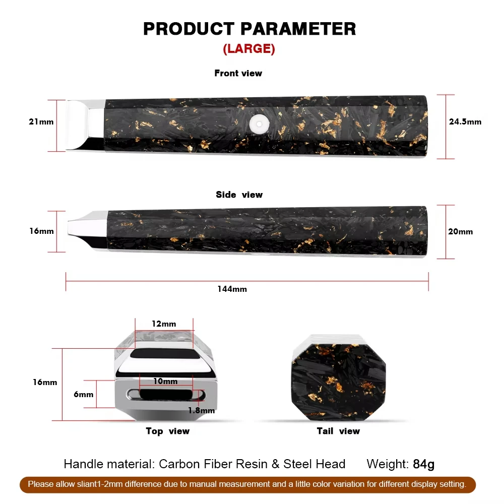 Modern-style carbon fiber epoxy resin composite knife handles for DIY modification accessories in kitchen knife craftsmanship