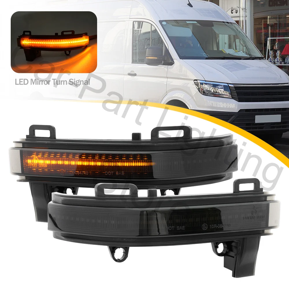 

2Pcs For VW Crafter Typ SY/SZ Grand California MAN TGE 2019-2023 LED Side Mirror Turn Signal Lights RearViewer Indicator Lamp