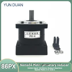 Nema 34 Planetary Gearbox Motor Reducer 86mm Stepper Motor Reduction Step-down Gearbox Ratio 3 To 1~216 for Textile Machines
