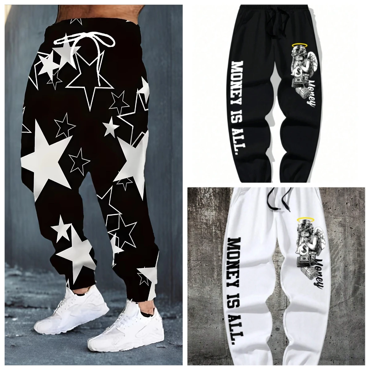 

25/26 Latest Trendy Men's English Alphabet Trendy Brand Fashion Sanitary Pants Autumn/Winter Street Adult Pants