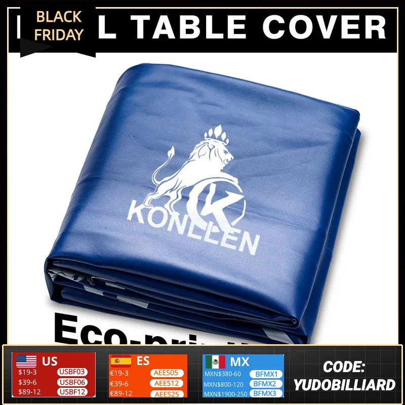 KONLLEN  Billiard Pool Table Cover with Waterproof&Tearproof Cover Heavy Duty Leatherette for Pool Table