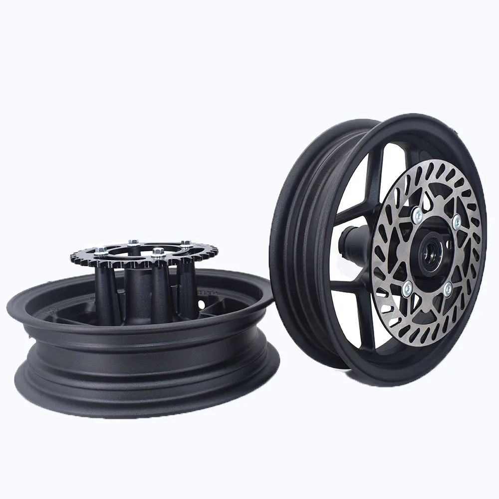 10 inch Super Motor Rims Front Rear With Brake disc Plate 190MM and Sprocket #420 for Dirt Pit Bike Racing Bike Wheels