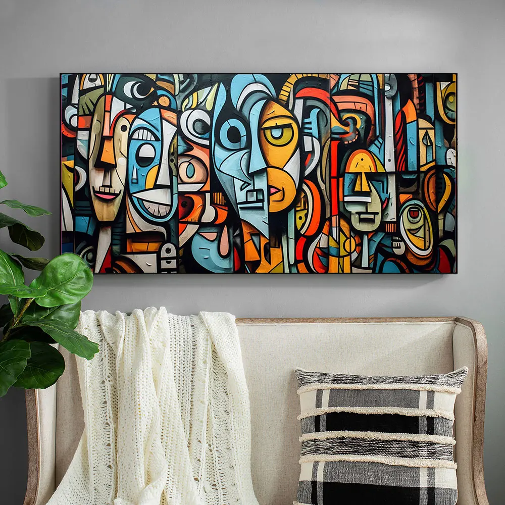 

Picasso Abstract Beautiful Cubism Graffiti Wall Art Canvas Painting Poster Decor Modern Home Decoration Picture For Living Room