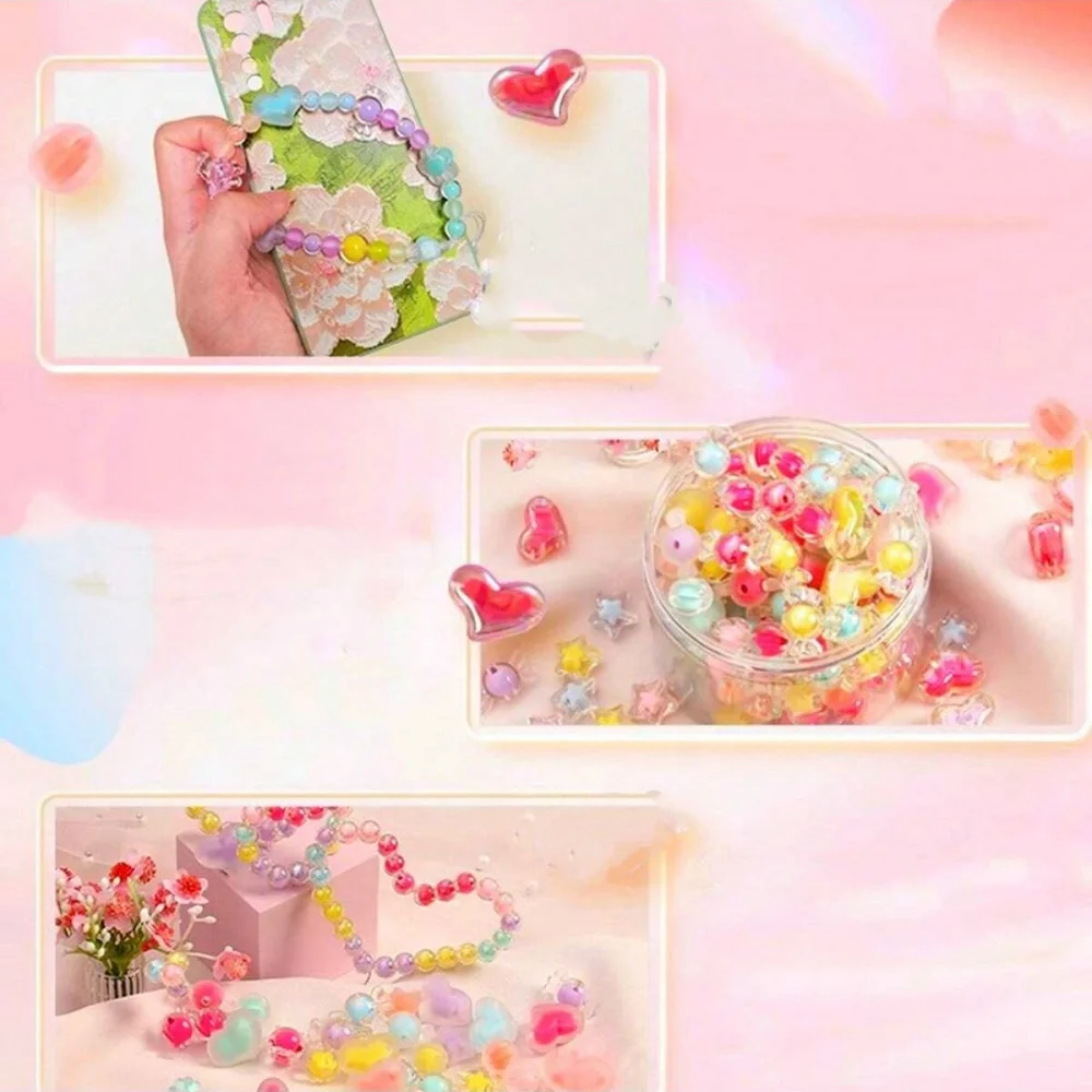 150pcs Vibrant Mixed Color Transparent Acrylic Beads for DIY