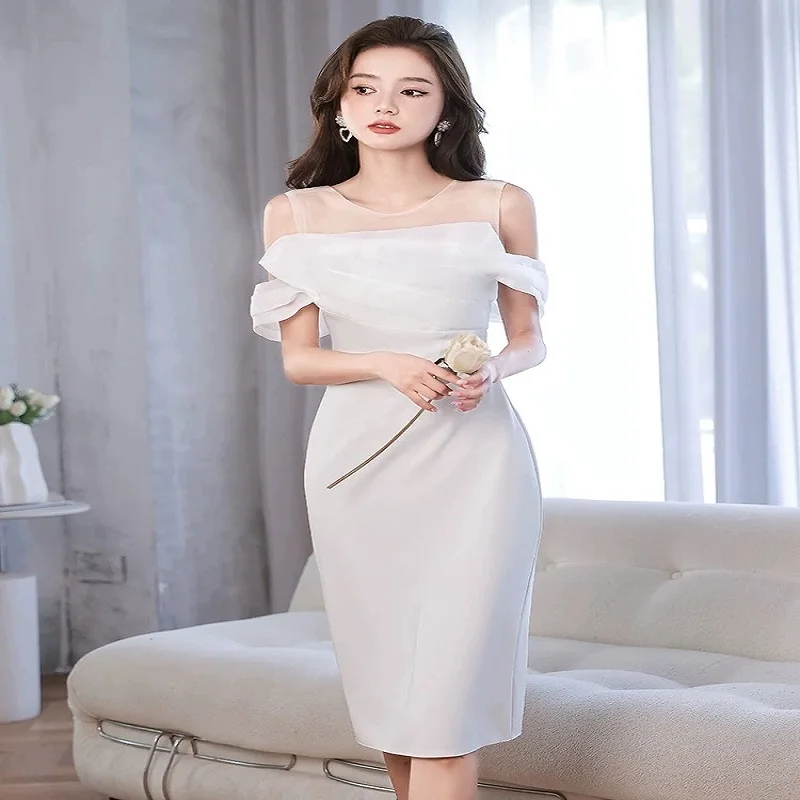 Hot sale No.6 small evening dress for women French style niche high-end registration engagement dress summer