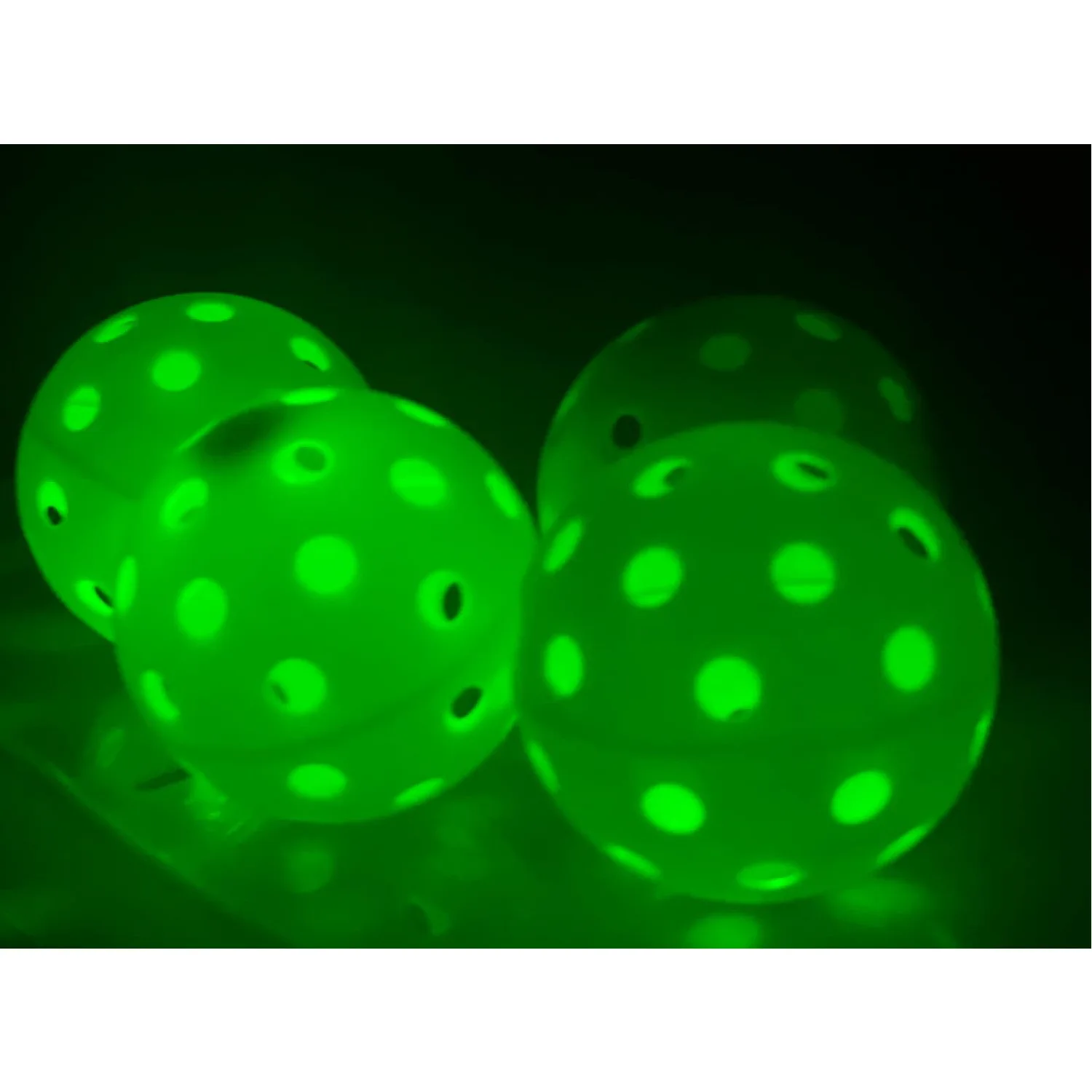 Pickleball For  2024 New LED Light-Up 40-Hole 74mm Electronic Glow-In-The-Dark Green Hollow Ball High Quality