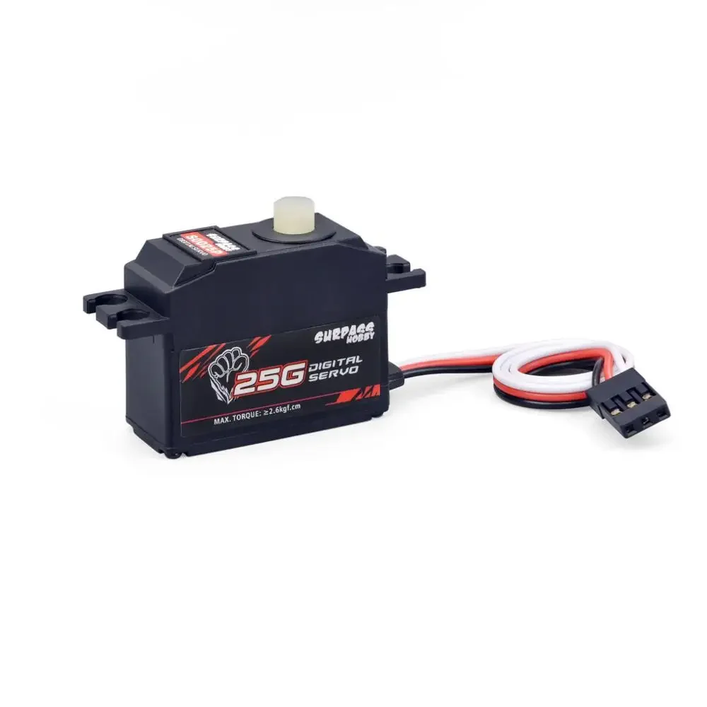 SURPASS Hobby 25g Serwo Plastikowa przekładnia 2.3KG Cyfrowe serwomechanizmy do samochodów RC Samolot Robot 1/12 RC Samochody Samolot Zabawka Model Akcesoria