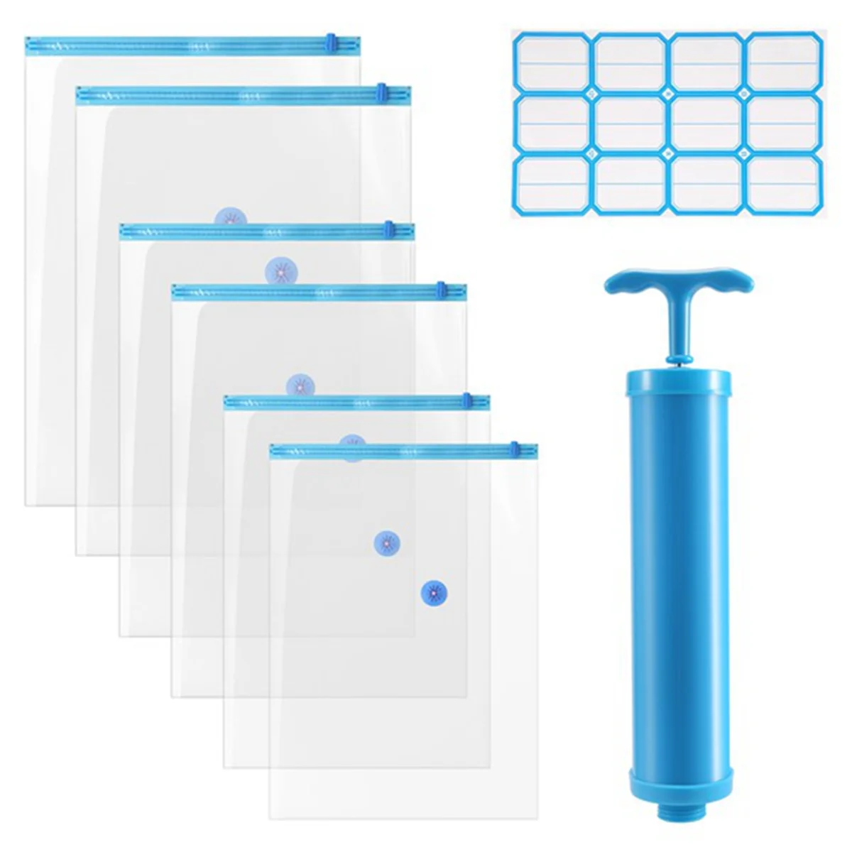 6 Pack Vacuum Storage Bags, Compression for Comforters and Blankets,JAS