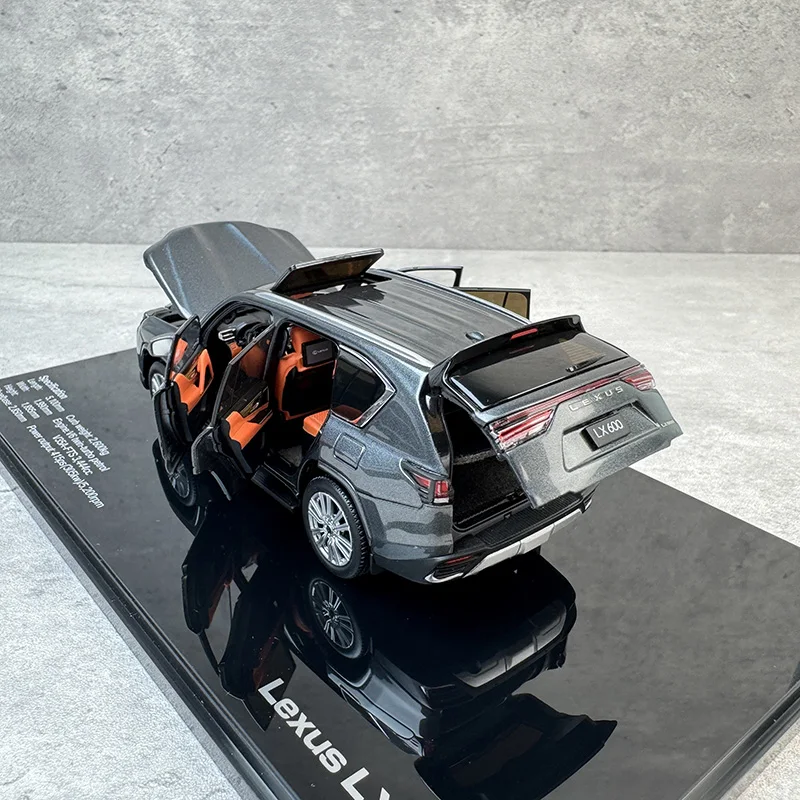 LCD 1/43 Lexus LX600 Model Auta z Odlewu Stopu, Kolekcja Zabawek Samochodowych, Prezent na Boże Narodzenie dla Chłopca