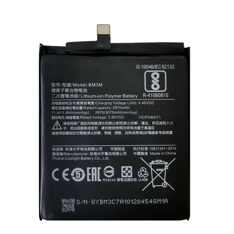 Envío rápido 100% 3070mAh BM3M Batería original de repuesto para XiaoMi Mi9 SE Mi 9SE Batería genuina para teléfono + Herramientas 2