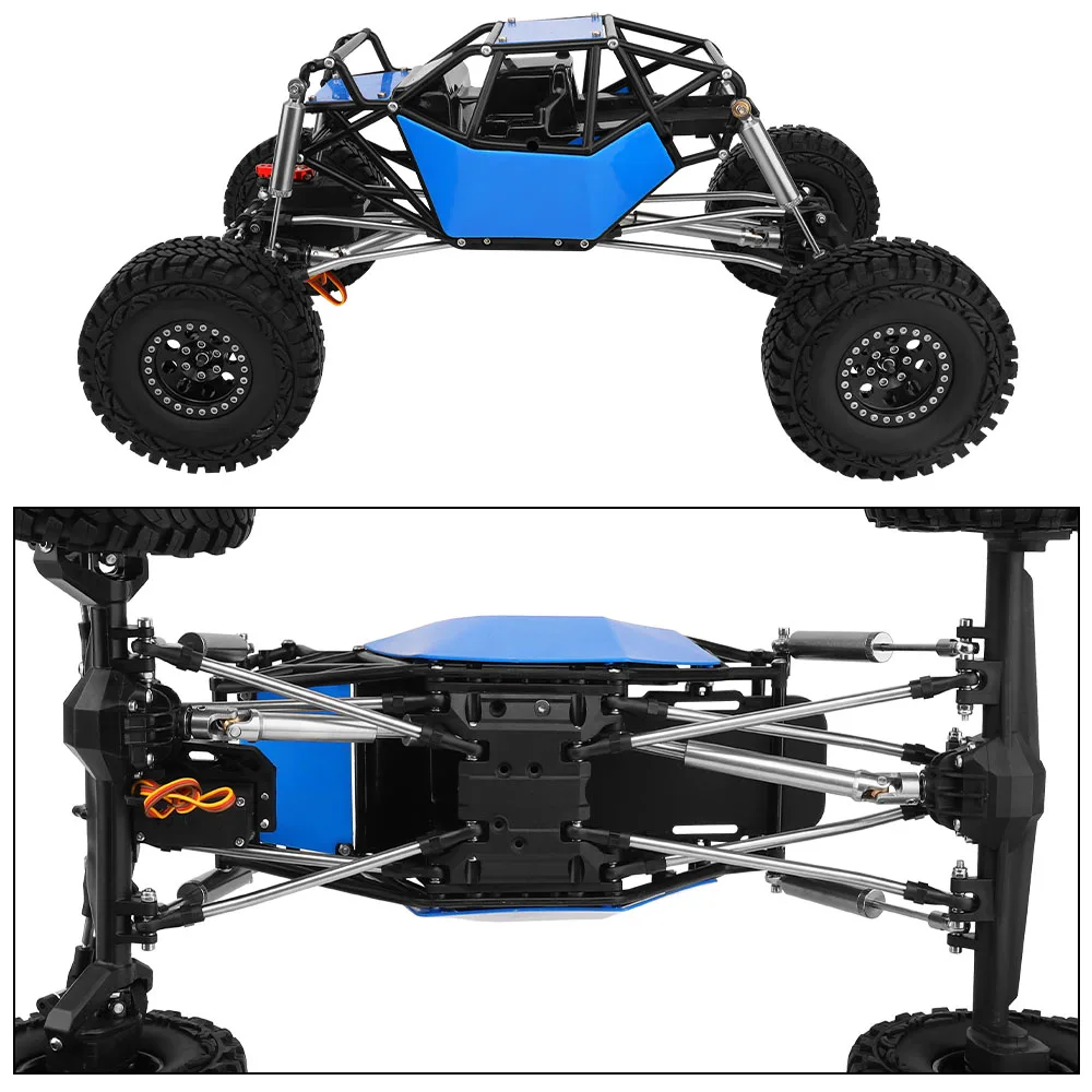 Assembled Chassis Frame with H10 VP Straight or Portal Axles Plastic Body Shell Tires Wheels for 1/10 RC Crawler DIY Upgrade